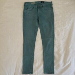 AG Adriano Goldschmied Women's Teal Skinny Jeans